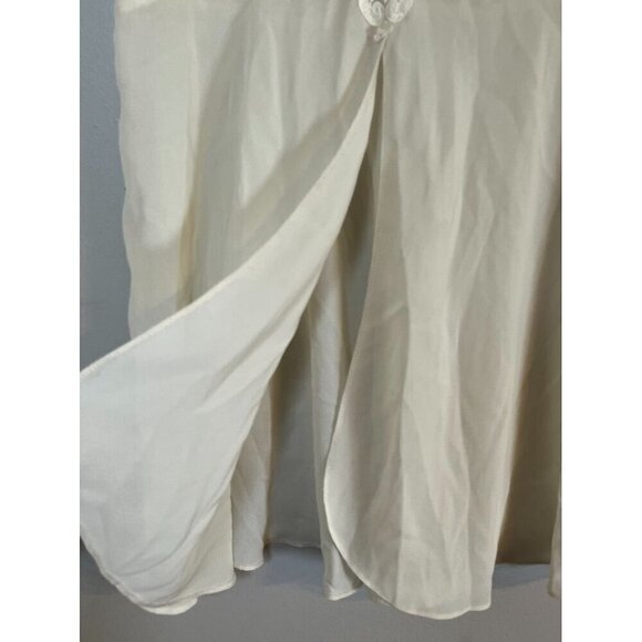 Vintage Deligates Floral Babydoll Top M Ivory Lace Coquette Fairy Boho Regency - Picture 5 of 10